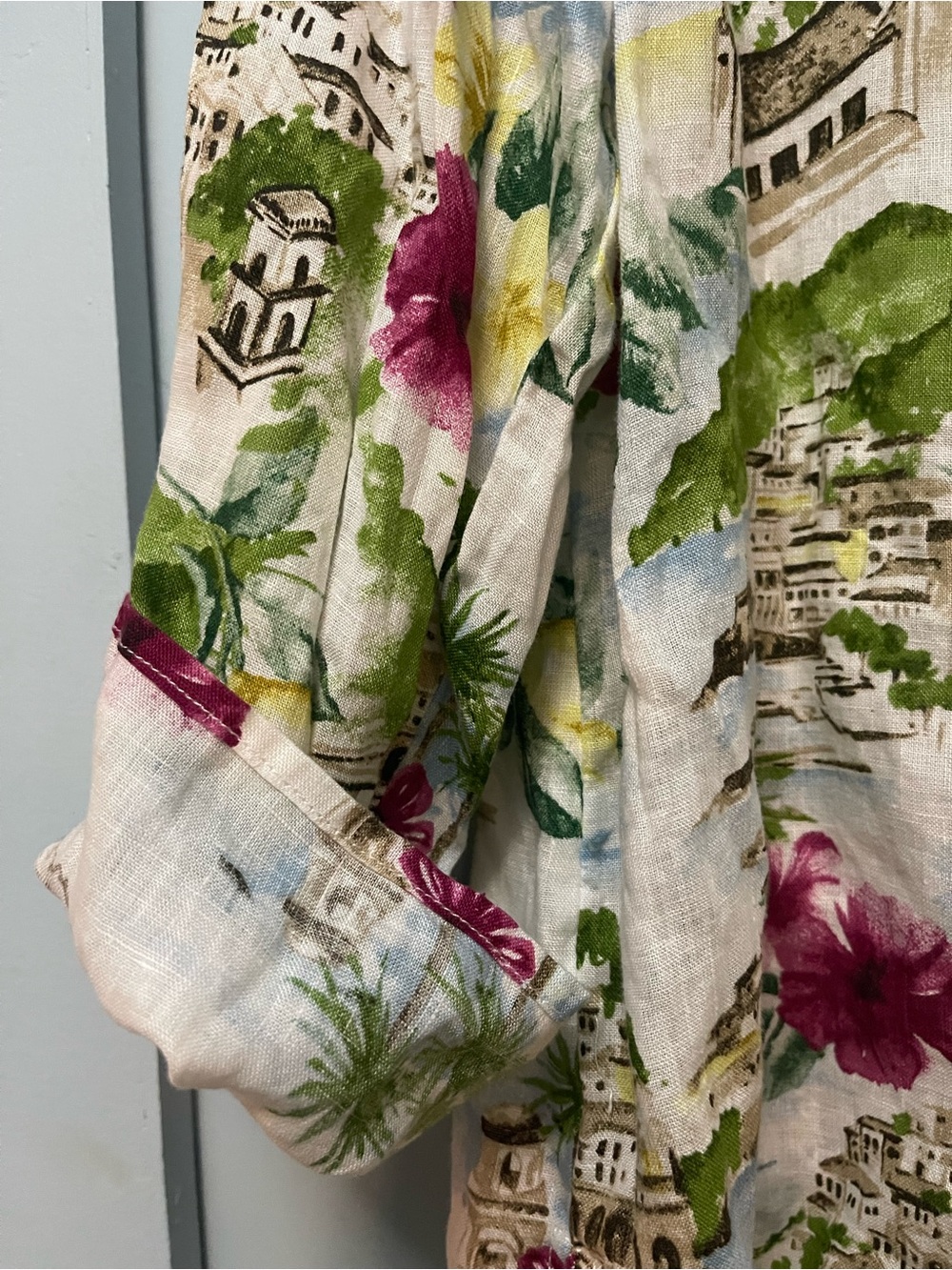 Cynthia Rowley Amalfi Coast Print Linen Tunic Top – Size 1X - Picture 4 of 8